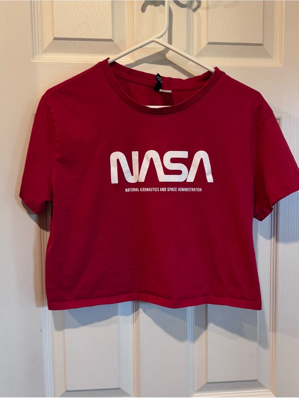 Divided Red Crewneck Tee with Brand Tag